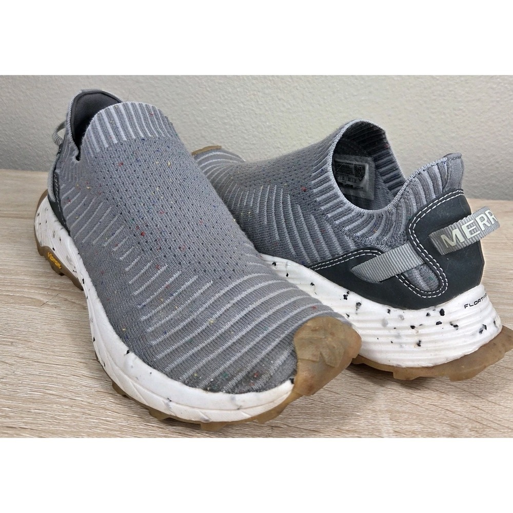 Merrell‎ Vibram FloatPro Knit Slip On Trail Shoes Gray Womens 8 Eco Speckled